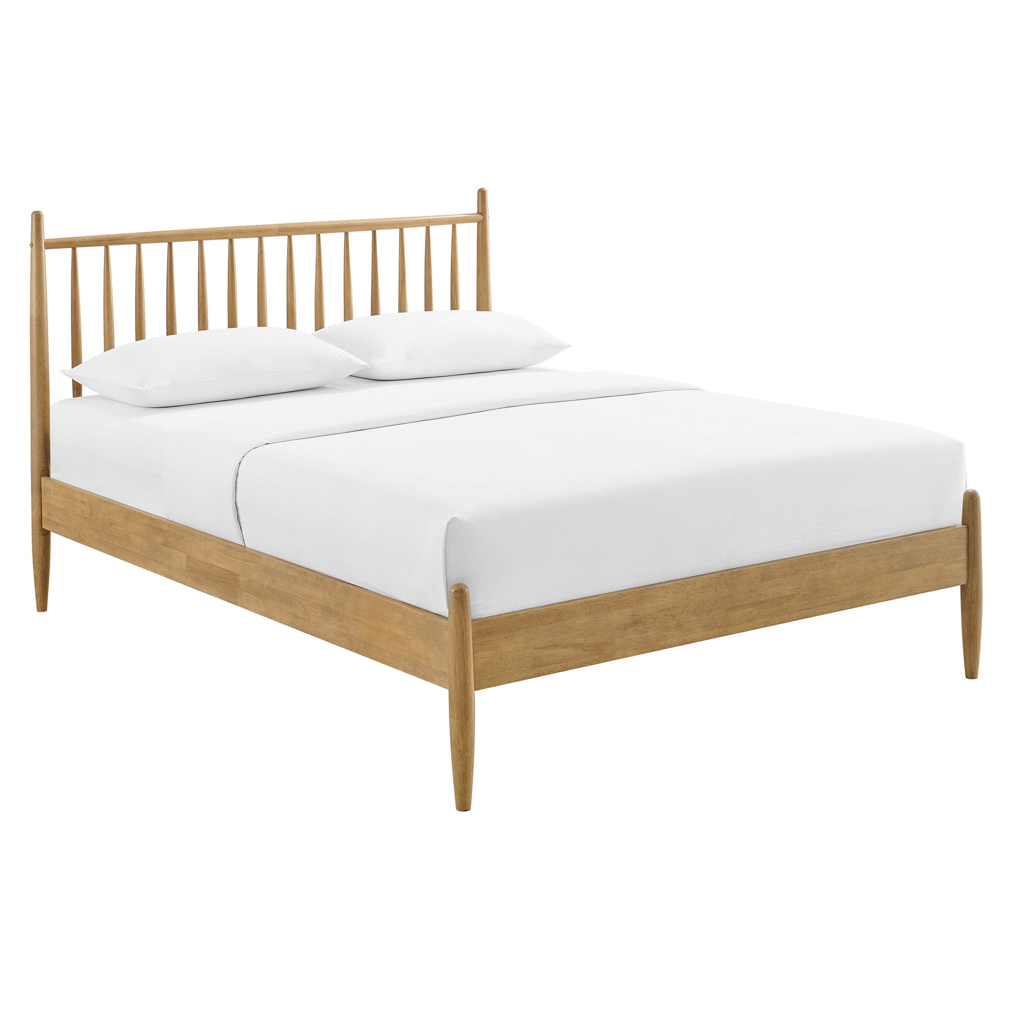 Zane King Size Spindle Bed in Light Oak | eBay